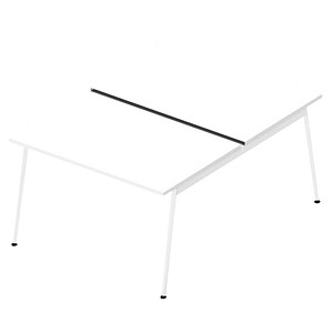 Quadrifoglio Doppelschreibtisch weiß rechteckig 120,0 x 164,0 cm