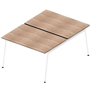 Quadrifoglio Doppelschreibtisch ulme rechteckig 120,0 x 164,0 cm