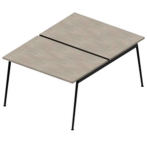 Quadrifoglio Doppelschreibtisch beton rechteckig 120,0 x 164,0 cm