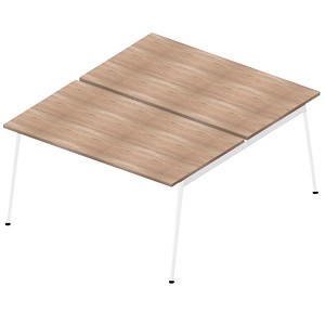 Quadrifoglio Doppelschreibtisch ulme rechteckig 140,0 x 164,0 cm