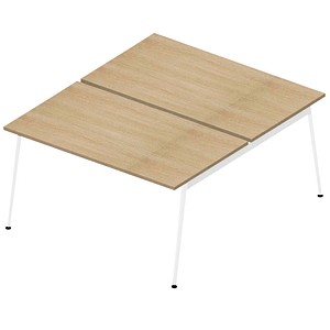 Quadrifoglio Doppelschreibtisch eiche rechteckig 140,0 x 164,0 cm