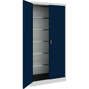 mauser Stahlschrank blau / grau 95,0 x 42,0 x 195,0 cm