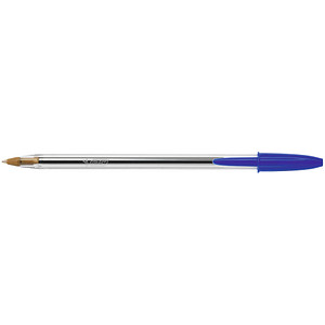 50 BIC Kugelschreiber Cristal transparent Schreibfarbe blau