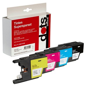 4 dots schwarz, cyan, magenta, gelb Tintenpatronen ersetzen brother LC-1240BK/C/M/Y