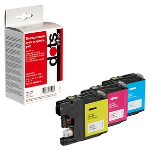 3 dots cyan, magenta, gelb Tintenpatronen ersetzen brother LC125XLRBWBP