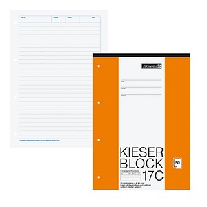 BRUNNEN Arbeitsblock Kieserblock gelocht DIN A4 liniert