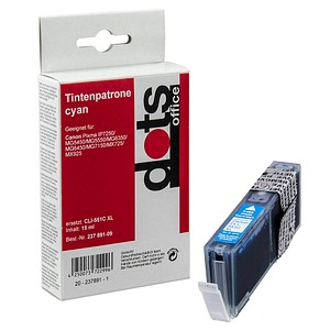 dots cyan Tintenpatrone ersetzt Canon CLI-551 XL C