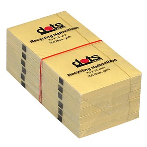 dots Recycling Haftnotizen Standard gelb 12 Blöcke
