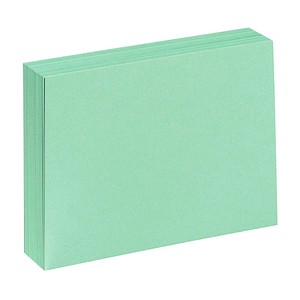 100 Karteikarten DIN A7 grün blanko