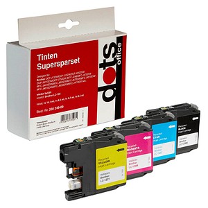 4 dots schwarz, cyan, magenta, gelb Tintenpatronen ersetzen brother LC123VALBPDR