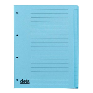 dots Ordnerregister Vollformat blanko blau 20-teilig, 5 Satz