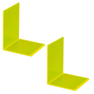 MAUL Buchstützen aus Acryl, Neon, transparent-gelb