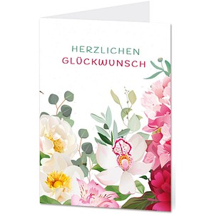 LUMA Glückwunschkarte Blumen DIN B6