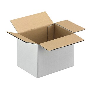 20 Nestler Wellpapp-Faltkartons 1-wellig weiß 19,0 x 13,0 x 13,7 cm Außenmaß