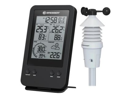 BRESSER Optik Profi Windmesser 3-in-1 7002531 Funk-Wetterstation Vorhersage für