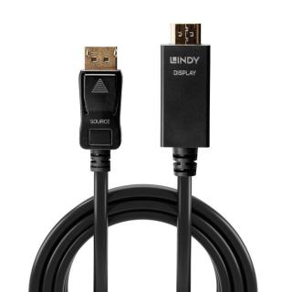 LINDY Kabel DisplayPort/HDMI 4K30 (DP: passiv) 3m Konvertiert DisplayPort-Signa