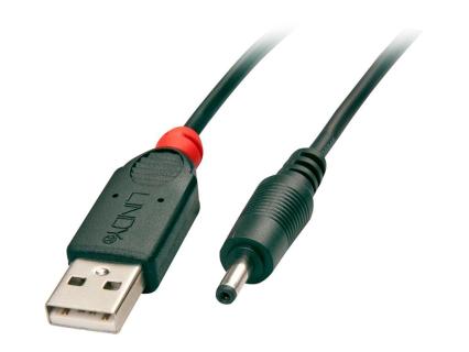 LINDY Adapterkabel USB A  3,5/1,35mm DC-Hohlstecke