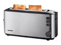 SEVERIN Langschlitz-Toaster AT 2515, Edelstahl / schwarz