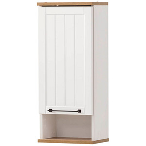 MÖBELPARTNER Bad-Hängeschrank Jelda 154139 eiche landhaus, weiß 30,3 x 32,6 x 180,9 cm