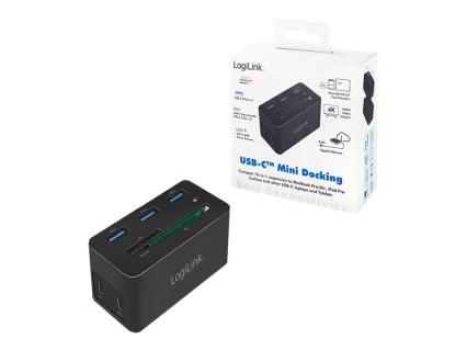 LOGILINK Dockingstation USB 3.2 (G1) HDMI,10-Port,PD4,schw.
