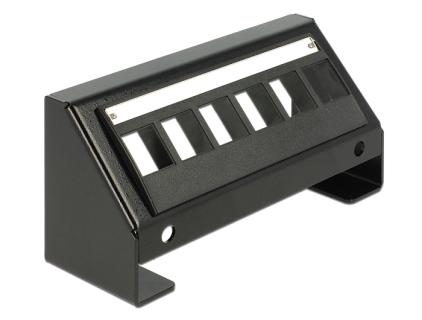DELOCK Keystone Halterung Multimedia Panel 6 Port