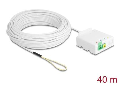 DELOCK LWL Anschlussdose 2 x SC/APC Simplex mit Verlegekabel Set 40 m