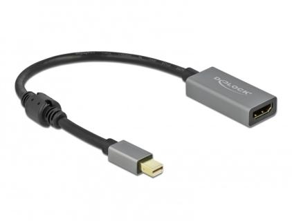 DELOCK Aktiver mini DisplayPort 1.4 zu HDMI Adapter 4K 60 Hz (HDR)