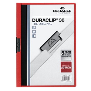 25 DURABLE Klemmhefter DURACLIP  rot