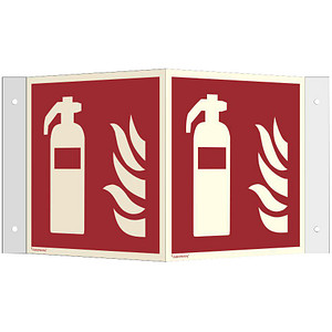 SafetyMarking® Brandschutzschild Feuerlöscher quadratisch 26,0 x 15,0 cm