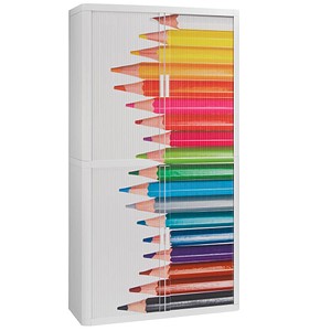 PAPERFLOW Rollladenschrank  Buntstifte3 Fachböden 110,0 x 41,5 x 204,0 cm