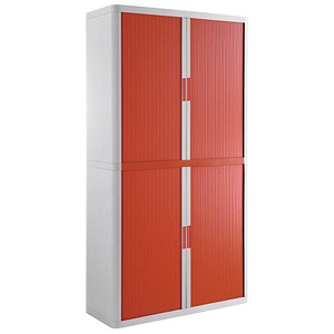 PAPERFLOW Rollladenschrank weiß, rot ohne Fachböden 110,0 x 41,5 x 204,0 cm