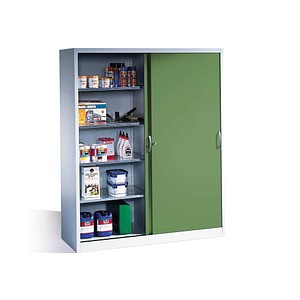 CP Stahlschrank 2159-00 lichtgrau, rededagrün 160,0 x 50,0 x 195,0 cm