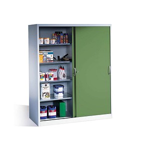 CP Stahlschrank 2169-00 lichtgrau, rededagrün 160,0 x 60,0 x 195,0 cm