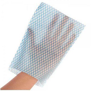 HYGOSTAR unisex Einmal-Waschhandschuh RAUTE weiß Einheitsgröße 50 St.