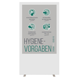 PAPERFLOW Trennwand easyScreen Hygiene-Vorgaben weiß 94,0 x 174,0 cm
