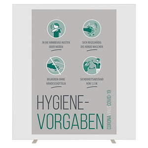 PAPERFLOW Trennwand easyScreen Hygiene-Vorgaben weiß 160,0 x 174,0 cm