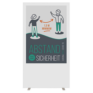 PAPERFLOW Trennwand easyScreen Abstand-Sicherheit weiß 94,0 x 174,0 cm