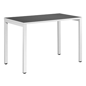 PAPERFLOW Schreibtisch anthrazit rechteckig 4-Fuß-Gestell weiß 114,0 x 60,0 cm