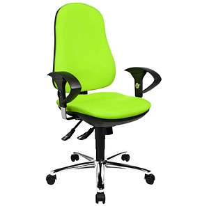 Topstar Bürostuhl Support ®Syncro Deluxe, 8559U G05 apfelgrün, chrom Stoff