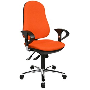 Topstar Bürostuhl Support ®Syncro Deluxe, 8559U G04 orange, chrom Stoff