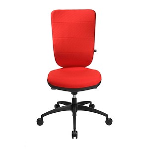 Topstar Bürostuhl Soft Pro 100, NN400 T31 rot, schwarz Stoff