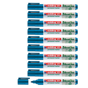 10 edding 21 EcoLine Permanentmarker blau 1,5 - 3,0 mm