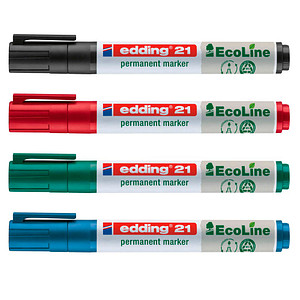 EDDING 4er Perm.-M. Edding 21, Farbs.; 1 Pack = 4 St.
