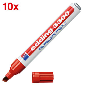 EDDING Permanentmarker 3300 Rot (4-3300002) Strichbreite 1-5mm