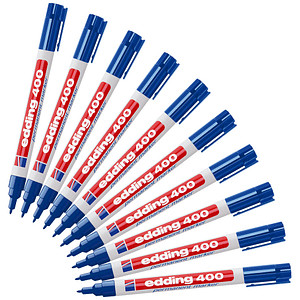 10 edding 400 Permanentmarker blau 1,0 mm