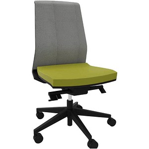 Quadrifoglio Bürostuhl Omnia Netz grün, schwarz, schwarz Stoff