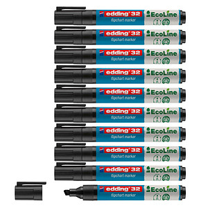 10 edding 32 Ecoline Flipchart-Marker schwarz 1,0 - 5,0 mm
