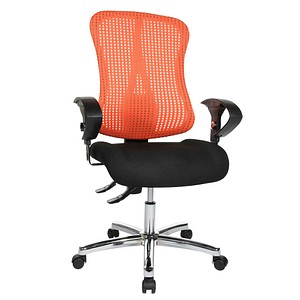 Topstar Bürostuhl Sitness® 90 orange, schwarz, chrom Stoff
