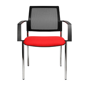 2 Topstar Besucherstühle BtoB 10 BB290A G210 rot, schwarz Stoff