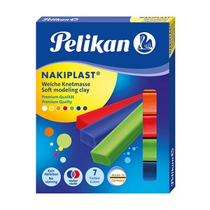 PELIKAN Knete Nakiplast 196/7 farbsortiert 125,0 g; 1 Pack = 7 St.